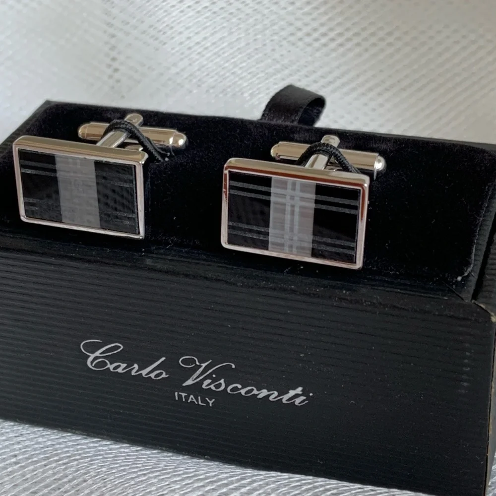 Carlo Visconti Tie and Cufflinks Gift Box Set / Italian Design / Ties / Cufflink